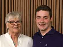 Tony Beyer with chorus president Marilyn Whelan